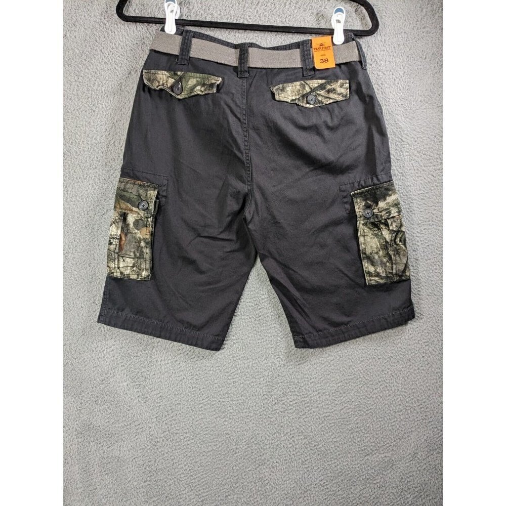 Wear First Shorts Mens 38 Cargo Camo Mossy Oak Treestand Belted Cargo - Picture 2 of 16